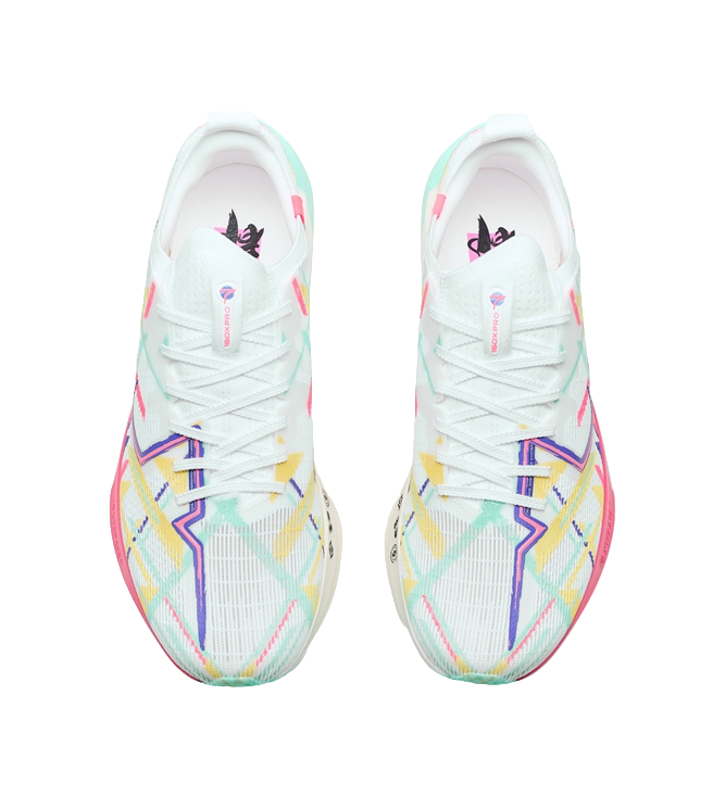 XTEP 160X 7.0 PRO "Tidal Flow" 974119110068-1 - Marathon Racing Shoe Unisex White Blue Pink