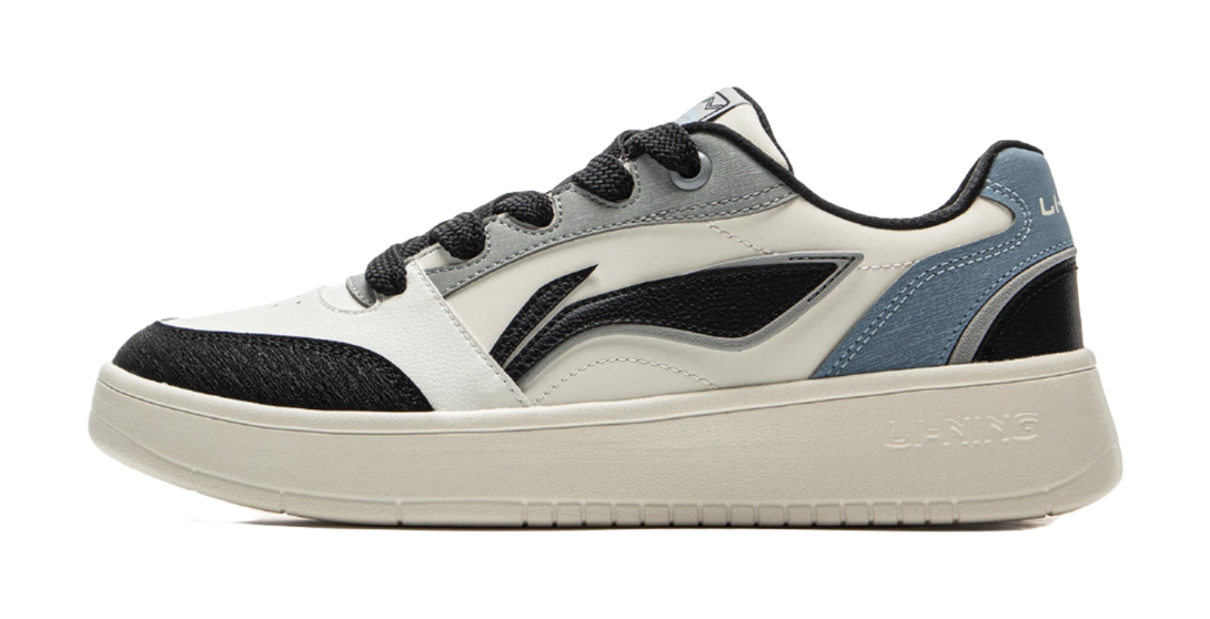 LiNing Yuanbao V3 Anti-Slip Wear-Resistant Low-Top Skateboard Shoes Men's Beige White Black 