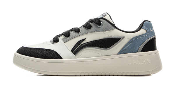 LiNing Yuanbao V3 Anti-Slip Wear-Resistant Low-Top Skateboard Shoes Men's Beige White Black 