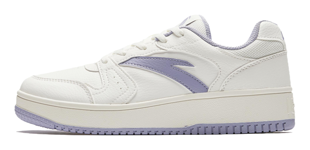 Anta Original Year Slip Resistant Height Increasing Low top Skateboard Shoes Women's White Purple 