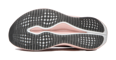 Li Ning women's running shoes outsole view, dark tread with light pink edge