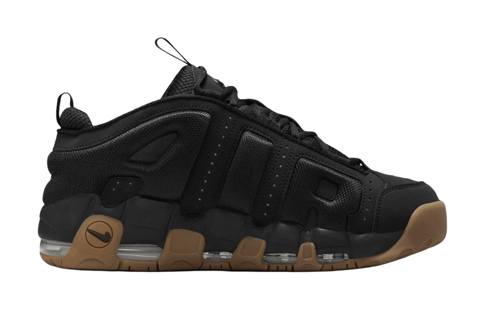 Nike Air More Uptempo Low Black Gum  vjsneaker.com