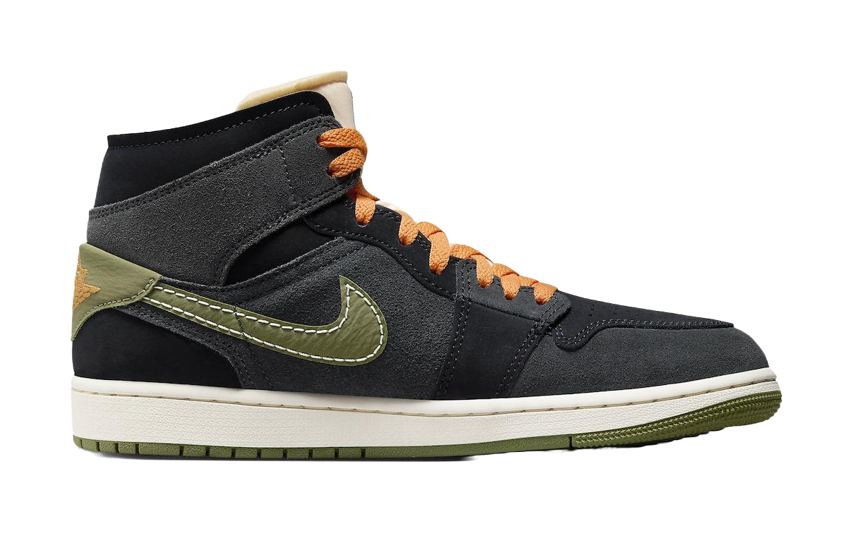 Jordan 1 Mid Se Craft Anthracite Light Olive  vjsneaker.com
