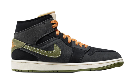 Jordan 1 Mid Se Craft Anthracite Light Olive  vjsneaker.com
