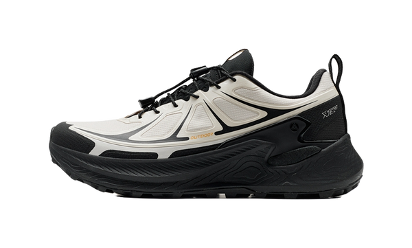 XTEP Men's Low-Top Outdoor Shoes - Anti-Slip & Wear-Resistant Black White Dust Gray 