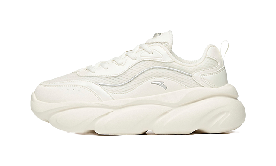 Anta Claw Shock Absorbers Slip Resistant Abrasion Resistant Breathable Low top Chunky Sneakers Women's White 