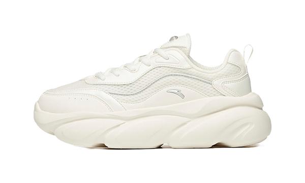 Anta Claw Shock Absorbers Slip Resistant Abrasion Resistant Breathable Low top Chunky Sneakers Women's White 