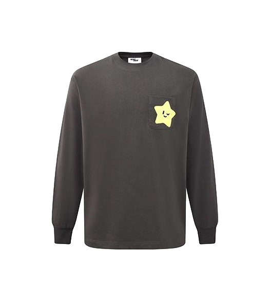 WHOOSIS weather series crochet pocket round neck long sleeve American China-Chic heavy weight casual loose spring autumn winter campus sweater T-shirt for men and women  vjsneaker.com