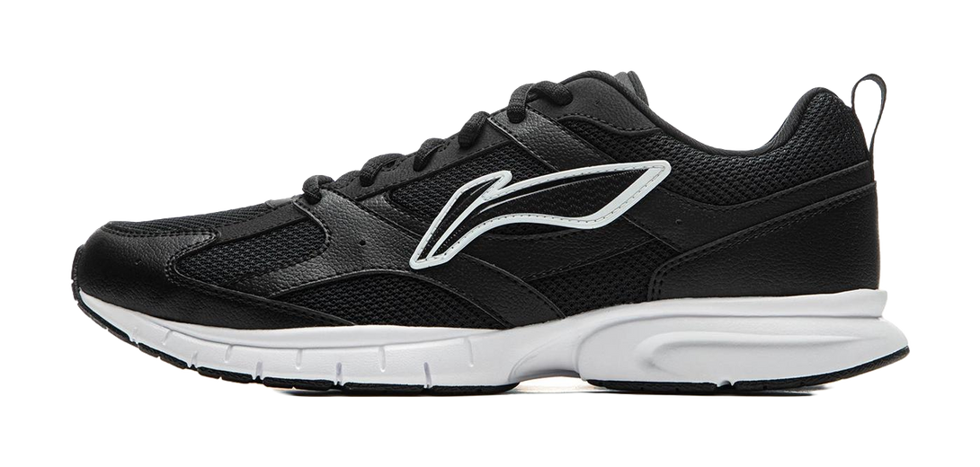 LiNing R037 Shock Absorbers Slip Resistant Abrasion Resistant Breathable Low top Running Shoes Men's Black 