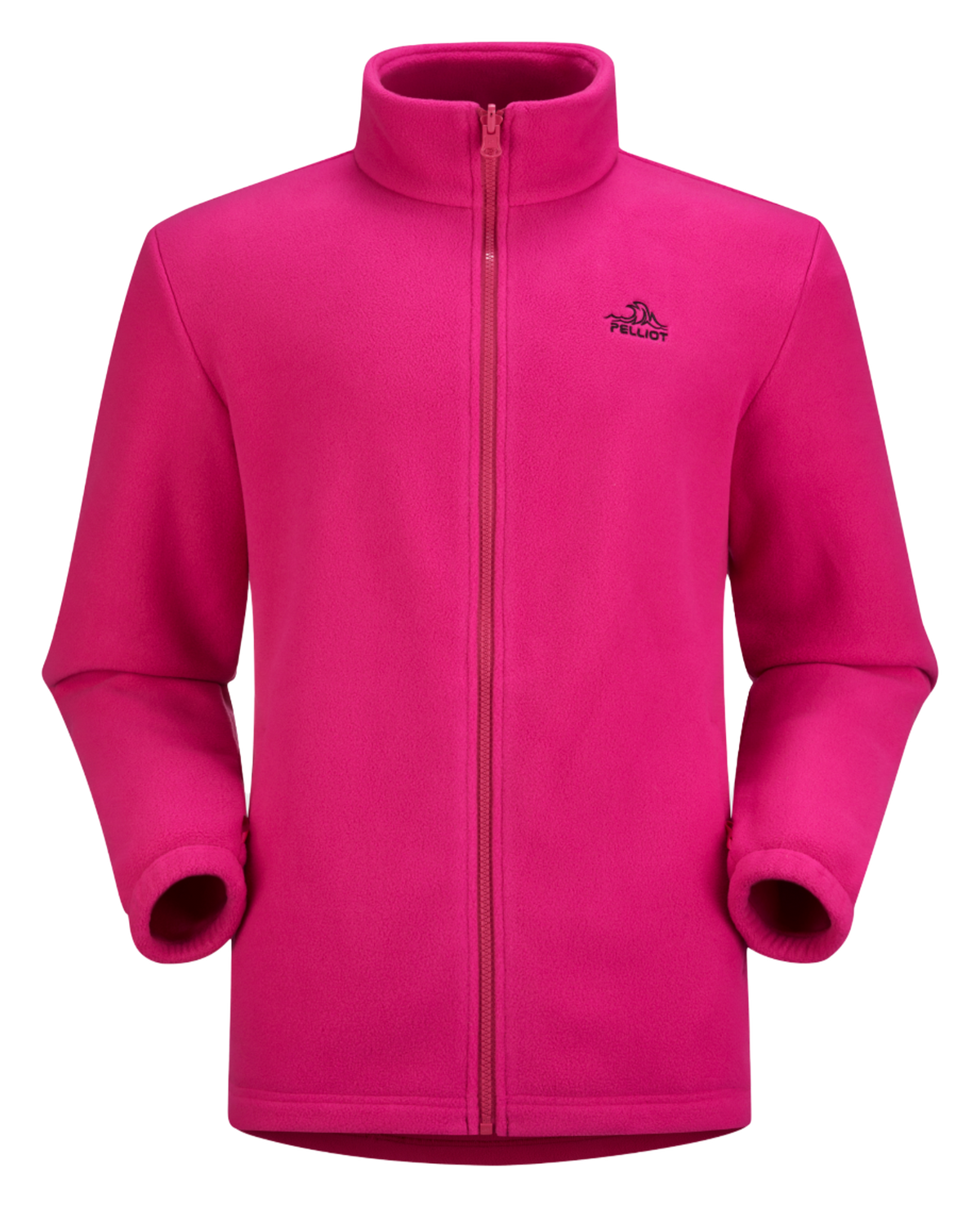 Men's PELLIOT fleece-look windbreaker jacket, fuchsia pink with front zip
