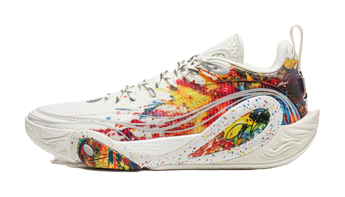 LiNing DLO1 Cushioning, Slip Resistant, Abrasion Resistant, Rebound Grip Low top Basketball Shoes Mens Champagne White  VJSNEAKER