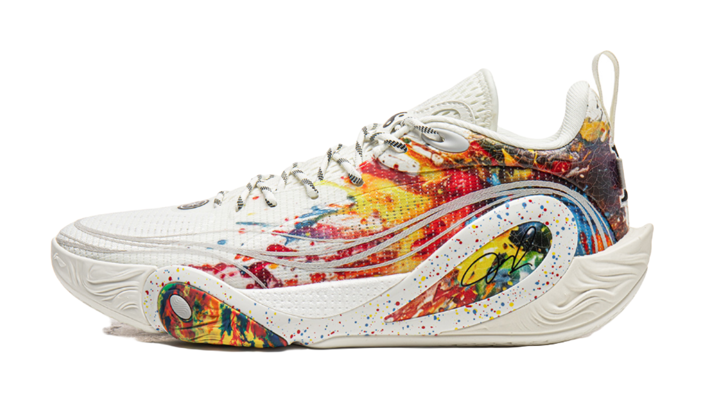 LiNing DLO1 Cushioning, Slip Resistant, Abrasion Resistant, Rebound Grip Low top Basketball Shoes Mens Champagne White  VJSNEAKER