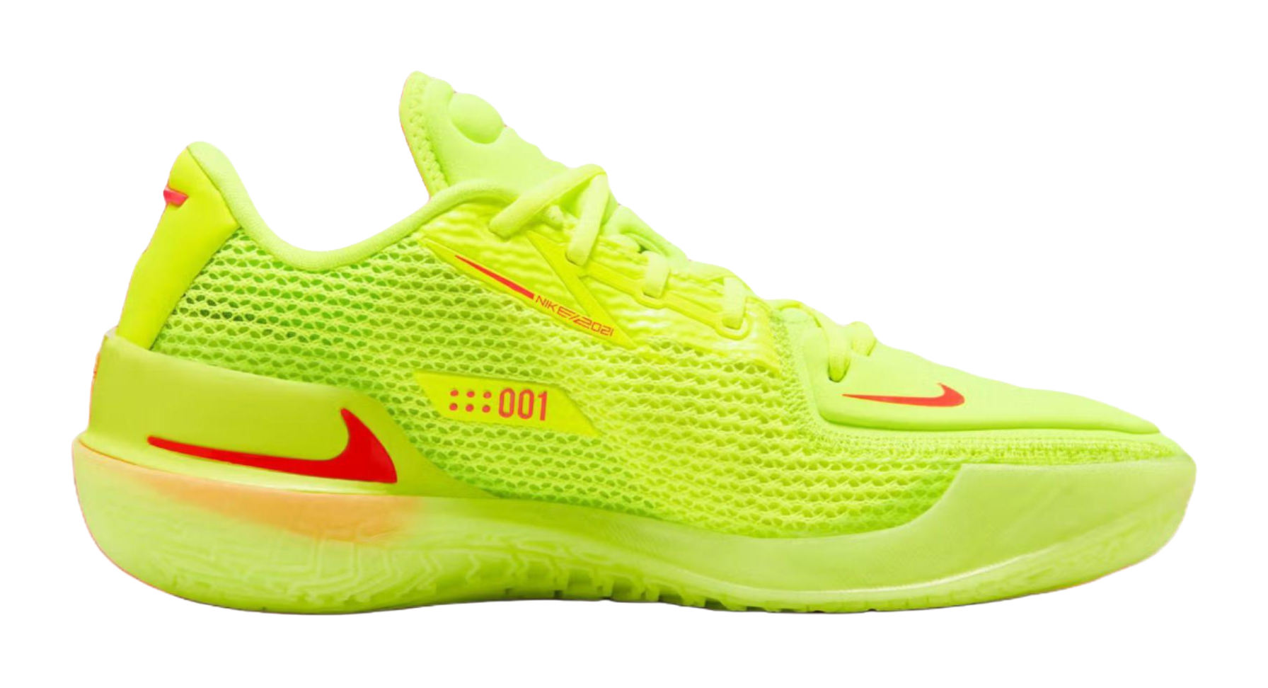 Nike Air Zoom G.T. Cut 1 Breathable Basketball Shoes Unisex Yellow Red  vjsneaker.com