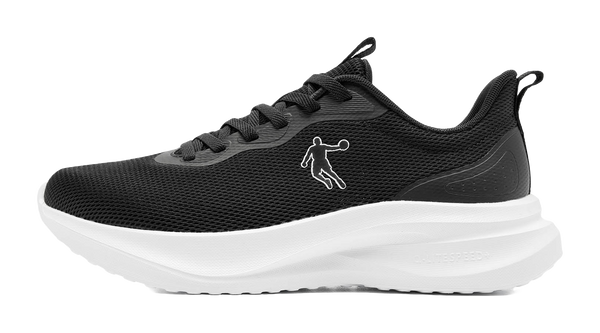 QIAODAN Cushioned Slip-Resistant Abrasion-Resistant Low-Top Casual Running Shoes Women's Black 