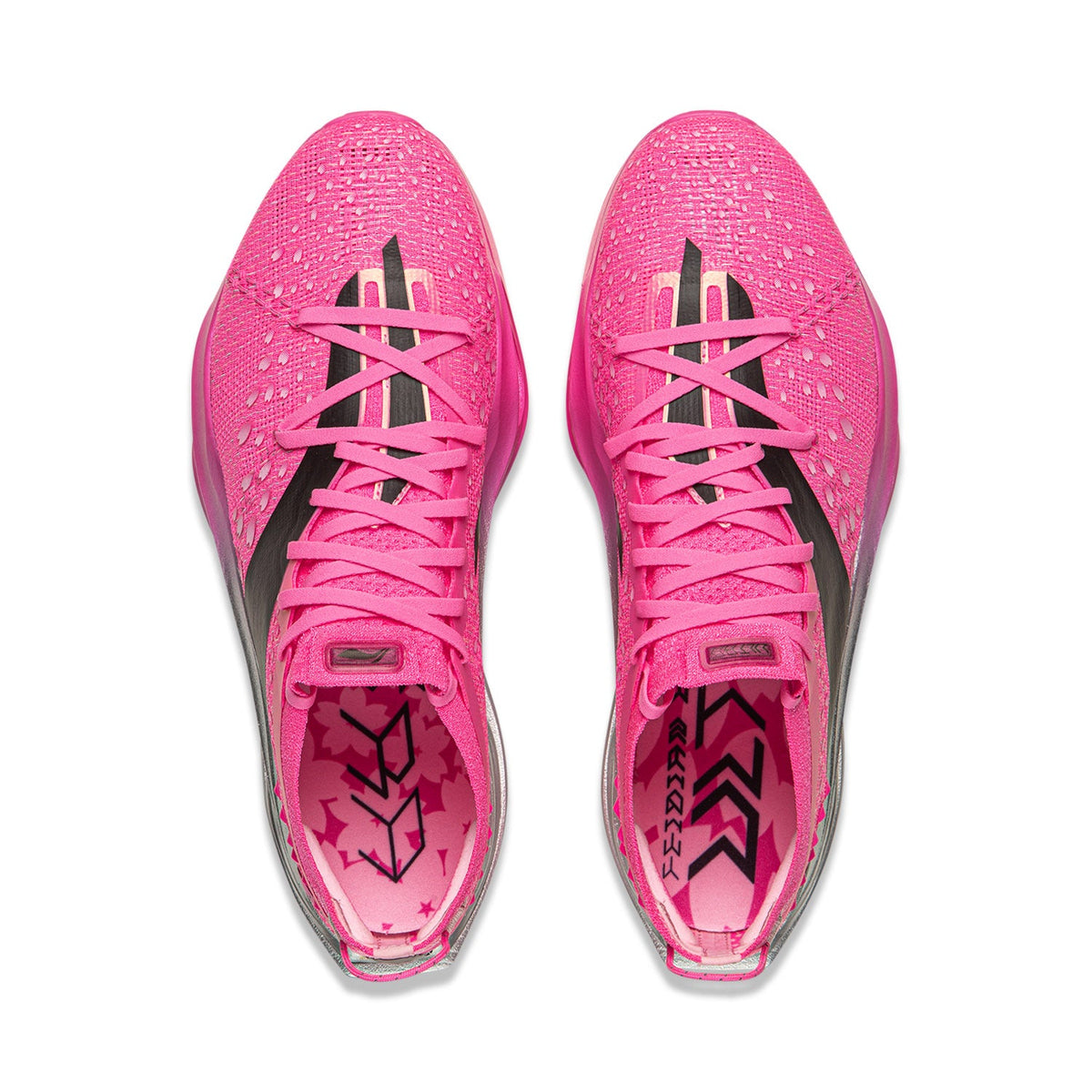 Li Ning Feidian 6 ULTRA Cushioning Slip Resistant Abrasion Resistant Low top Carbon Plate Running Shoes Unisex Pink