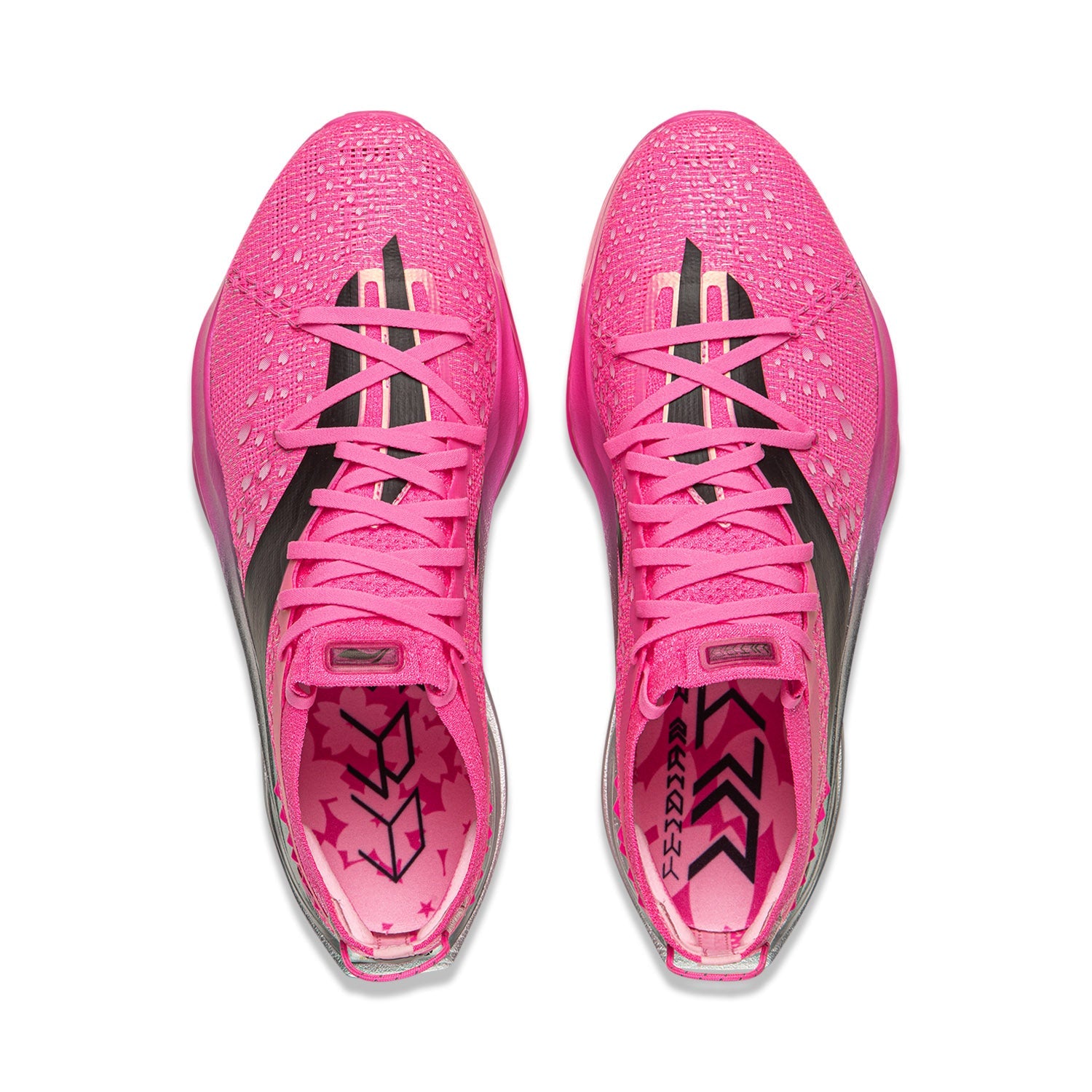 Li Ning Feidian 6 ULTRA Cushioning Slip Resistant Abrasion Resistant Low top Carbon Plate Running Shoes Unisex Pink