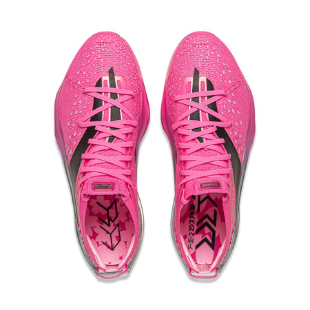 Li Ning Feidian 6 ULTRA Cushioning Slip Resistant Abrasion Resistant Low top Carbon Plate Running Shoes Unisex Pink