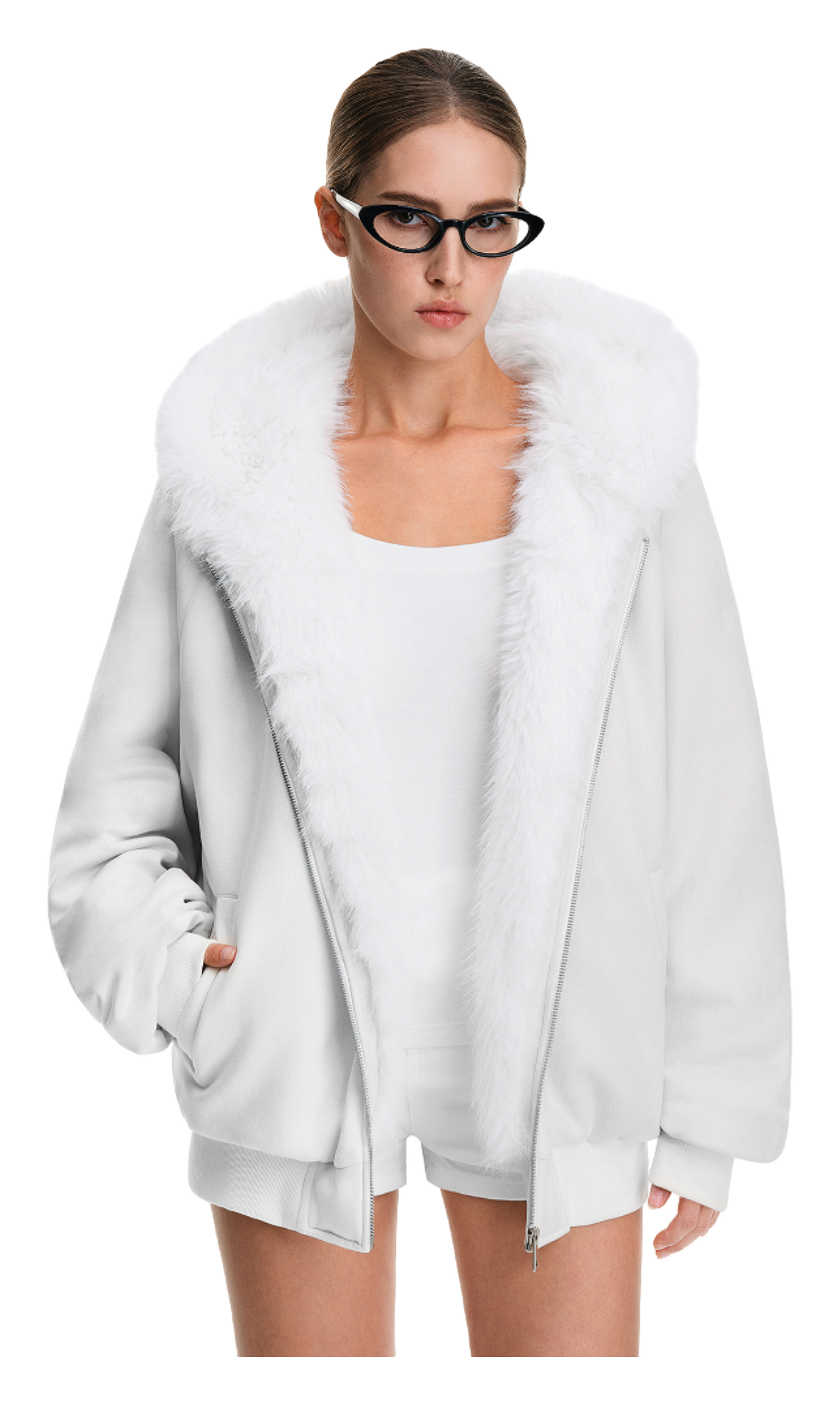 FDR Puffer Jackets Unisex Fur Collar Moderate  vjsneaker.com