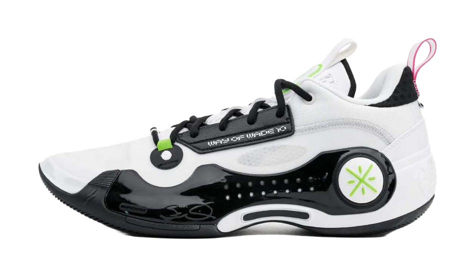 LiNing Wades Way 10 Low Wear-Resistant Slip-Resistant Support Low-Top Basketball Shoes Mens White Black  VJSNEAKER