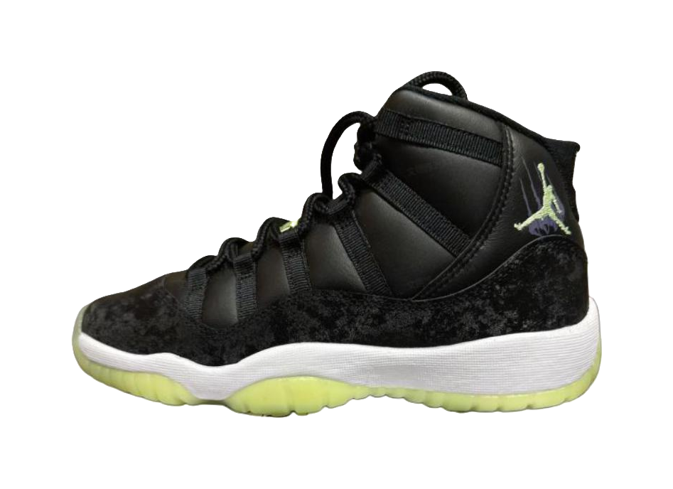 Jordan Air Jordan 11 Slip Resistant Abrasion Resistant High top Childrens Basketball Shoes Black Unisex  VJSNEAKER