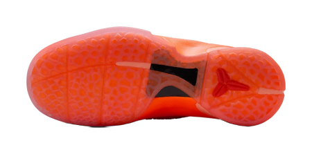 Nike Zoom Kobe 6 Slip Resistant Cushioning Low top Childrens Basketball Shoes Orange/Silver Kids  VJSNEAKER