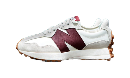 New Balance 327 White Dark Red Womens  vjsneaker.com