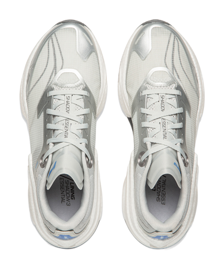 Li Ning Shadow 3 Essential Cushioning Abrasion Resistant Low top Casual Running Shoes Mens Silver Gray  VJsneaker