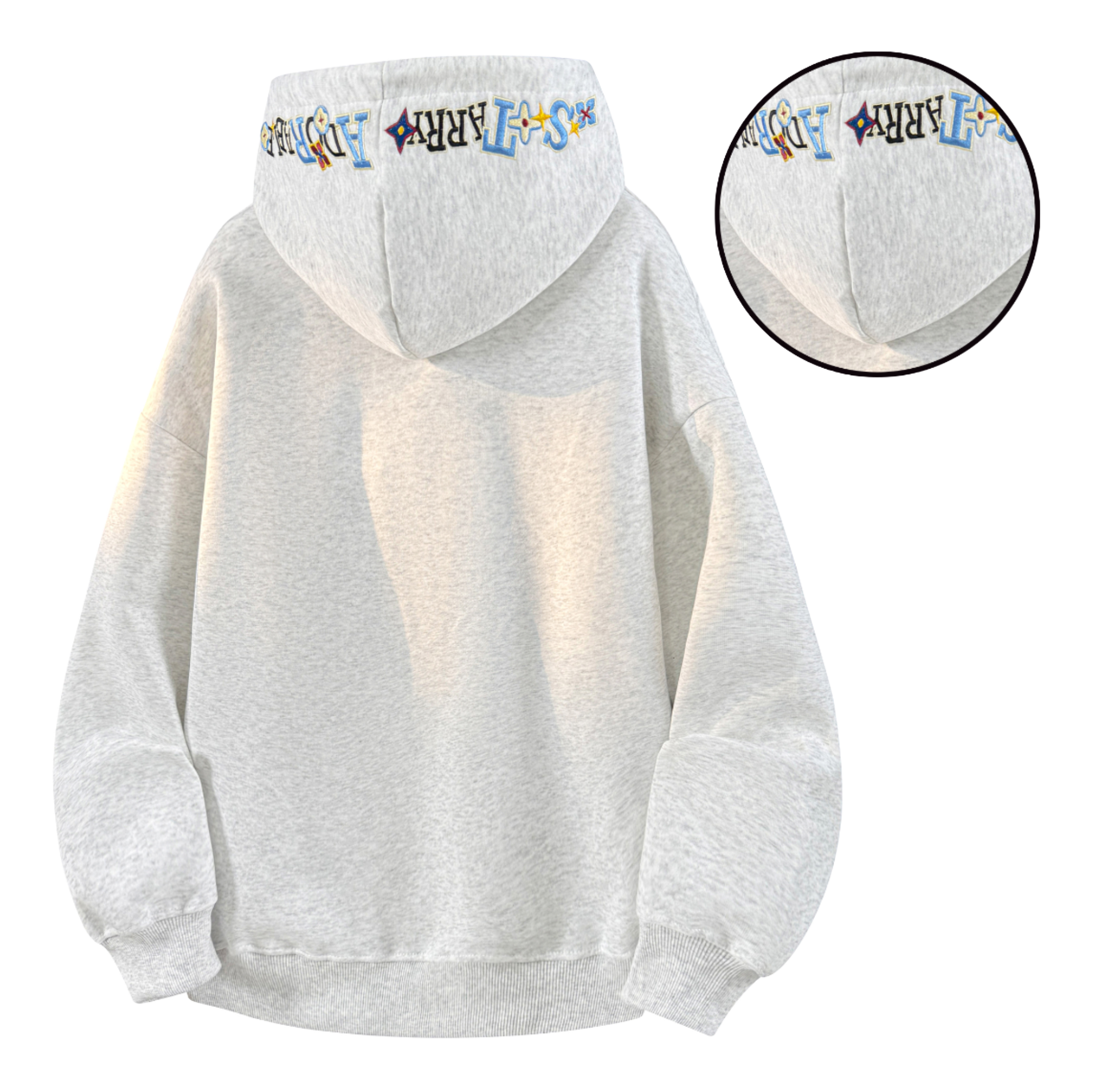 Warrior Warrior American Basic Retro Fun Embroidered Letter Logo Loose Casual Trend Versatile Windproof College Style Sports Couple Hooded Long Sleeve Thick Velvet Hoodie for Men and Women  vjsneaker.com