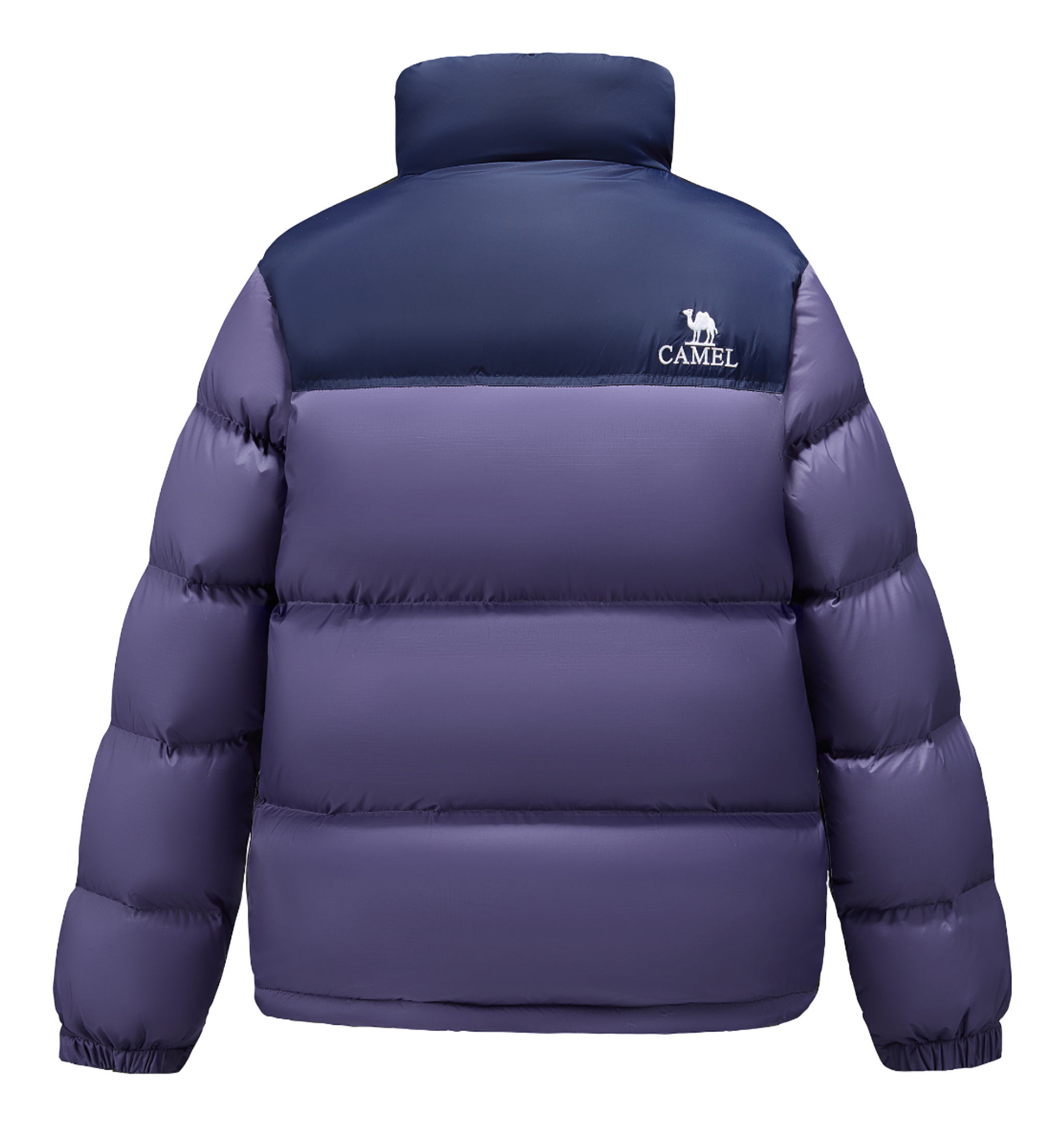 CAMEL Outdoor Color Block Soft Windproof Cold Resistant Down Jacket Unisex  vjsneaker.com