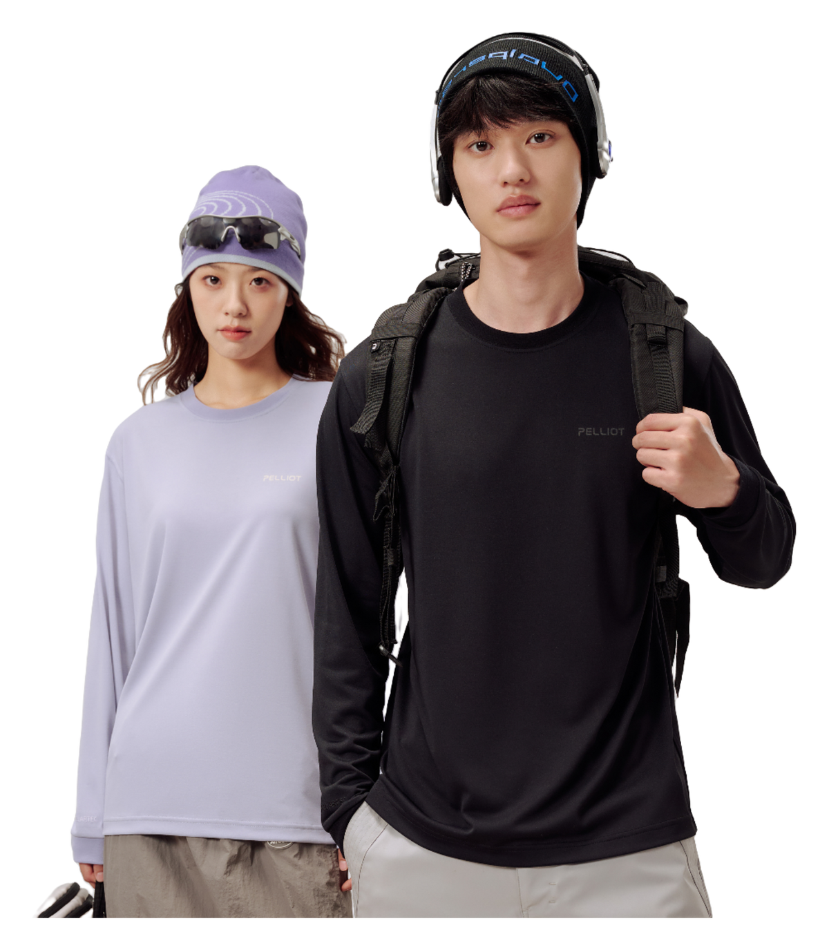 Boxi and PELLIOT outdoor quick drying Polartec power dry, sweat absorbing, breathable, quick drying, casual sports base, comfortable and versatile interior, autumn top, hoodie, round neck, couple's T-shirt, unisex  vjsneaker.com