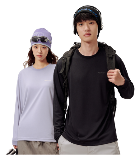 Boxi and PELLIOT outdoor quick drying Polartec power dry, sweat absorbing, breathable, quick drying, casual sports base, comfortable and versatile interior, autumn top, hoodie, round neck, couple's T-shirt, unisex  vjsneaker.com
