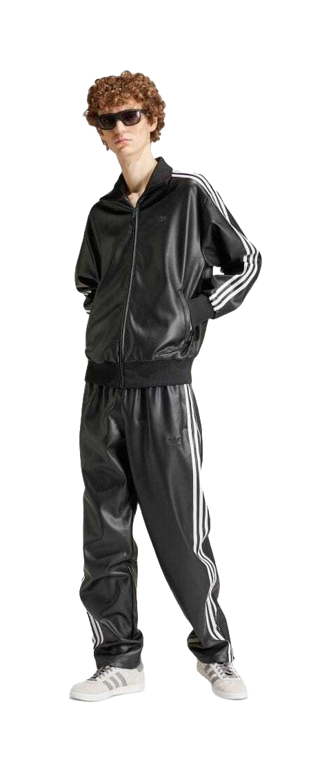 adidas originals Faux Leather Adicolor 3-Stripes Firebird Track Suit Pants  vjsneaker.com