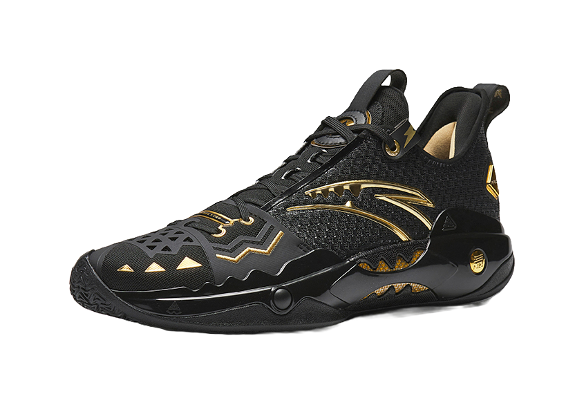 ANTA Shock Wave 5 Pro "Glory" - Basketball Shoes Men's Black Gold  VJSNEAKER