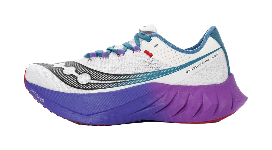 Saucony Endorphin Pro Peng 4 Mesh Low top Running Shoes Mens White Purple  vjsneaker.com