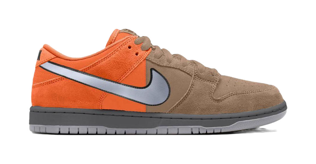 Nike Dunk SB Abrasion Resistant Low top Skateboard Shoes Unisex Orange Brown  vjsneaker.com