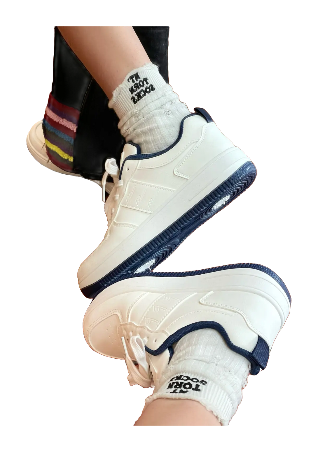 Warrior Cushioning Abrasion Resistant Lightweight Low top Skateboard Shoes Unisex White Blue 