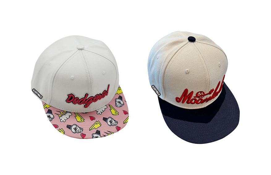 SLEEPAYWALK White Cloud Little Lightning Embroidery American Flat Edge Hip Hop Hat Cute Cartoon Student Sunshade Fashion Versatile Face Showing Cotton Baseball Hat Male Female Same Style Couple's Style  VJSNEAKER