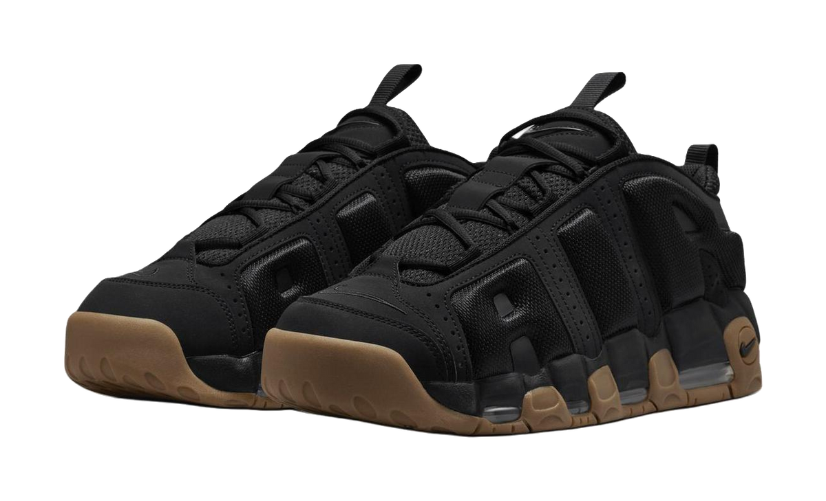 Nike Air More Uptempo Low Black Gum  vjsneaker.com