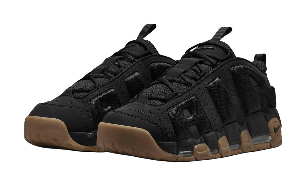 Nike Air More Uptempo Low Black Gum  vjsneaker.com