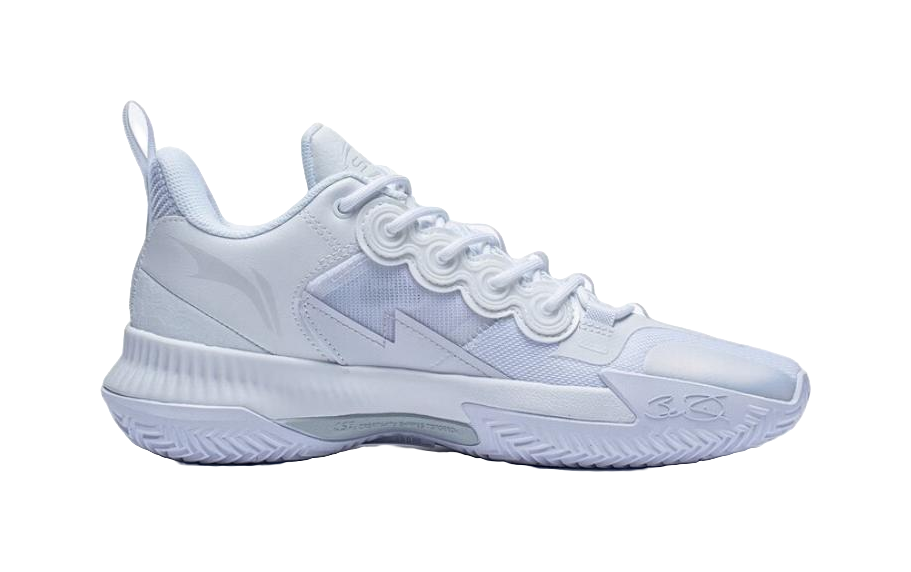 Li Ning Son Of Flash Comfortable And Trendy Abrasion Resistant Breathable Low top Basketball Shoes Mens White  vjsneaker.com