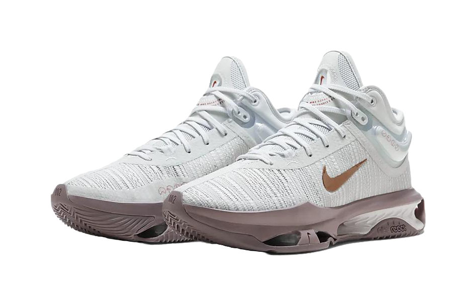 Nike Air Zoom G.T. Jump 2 Mid top Basketball Shoes Mens White Gray Asian Version  vjsneaker.com