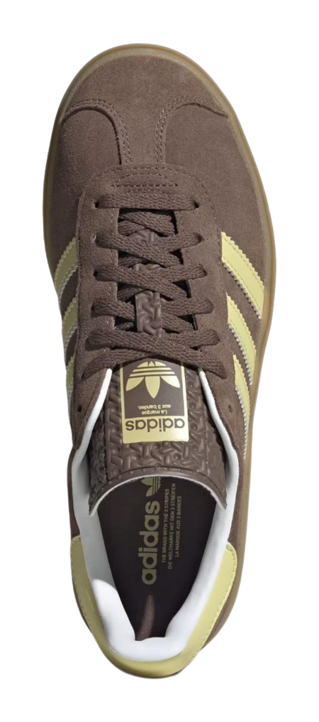 Adidas Wmns Gazelle Bold Earth Strata Powder Yellow Womens  vjsneaker.com