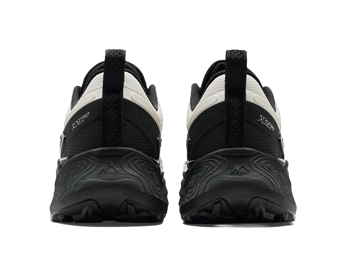 XTEP Men's Low-Top Outdoor Shoes - Anti-Slip & Wear-Resistant Black White Dust Gray 