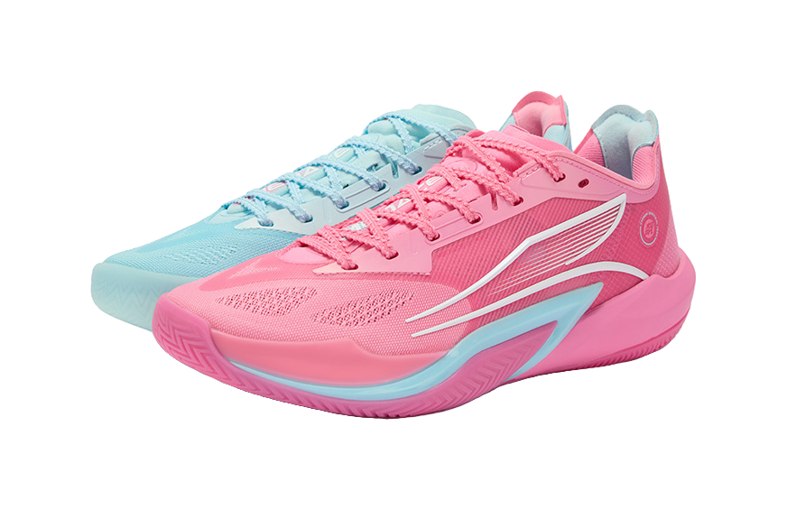 361 ° Crazy Racing 2Pro Reverse Comfortable Practical Professional Training Shock Absorbent Wear resistant Anti slip Low cut Basketball Shoes Male and Female Same Blue Pink Mandarin Duck  vjsneaker.com