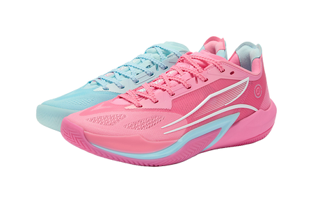 361 ° Crazy Racing 2Pro Reverse Comfortable Practical Professional Training Shock Absorbent Wear resistant Anti slip Low cut Basketball Shoes Male and Female Same Blue Pink Mandarin Duck  vjsneaker.com