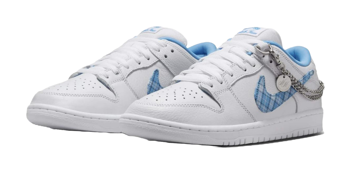 Nike SB Dunk Low Pro X Nicole Hause White And University Blue  vjsneaker.com