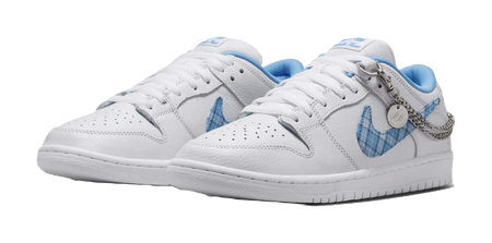 Nike SB Dunk Low Pro X Nicole Hause White And University Blue  vjsneaker.com
