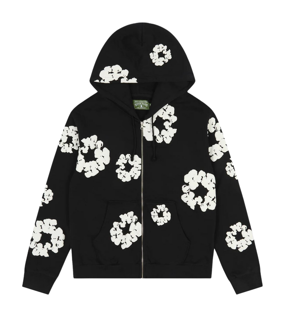 Denim Tears x Corteiz wreath-print cotton hoodie  VJSNEAKER