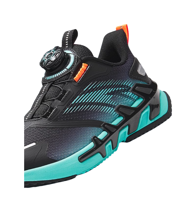 Antakids Anti Slip Wear Resistant Low Top Kids' Running Shoes Black Green Unisex 