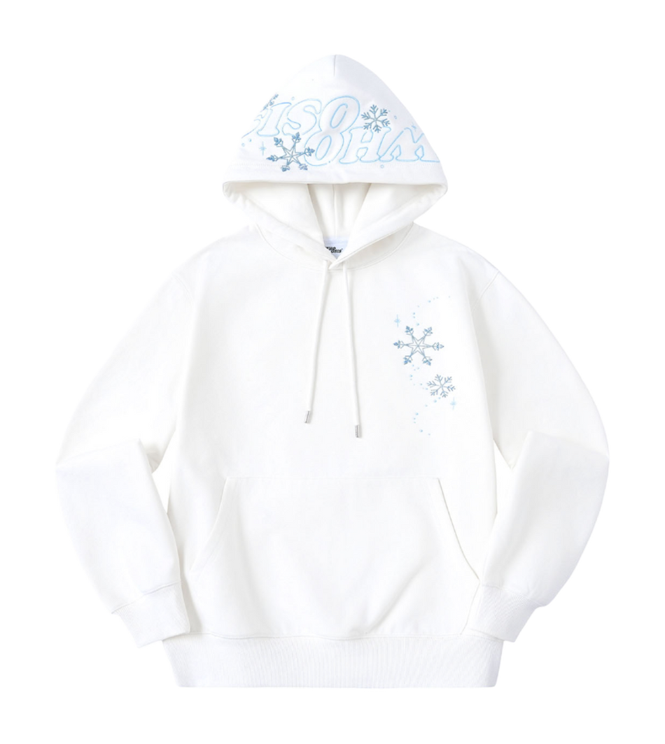WHOOSIS Gradient Sparkling 3D Snowflake Print with Velvet Hoodie Hoodie Hoodie Unisex  vjsneaker.com